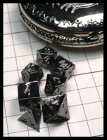 Dice : Dice - Metal Dice - Tiny 7 Dice Set in Shiney Metal with Pocket Watch Case - Amy Gift Dec 2023